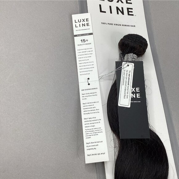 Natural Body 20” Natural Black 100% Pure Virgin Human Hair Extensions - Picture 6 of 7